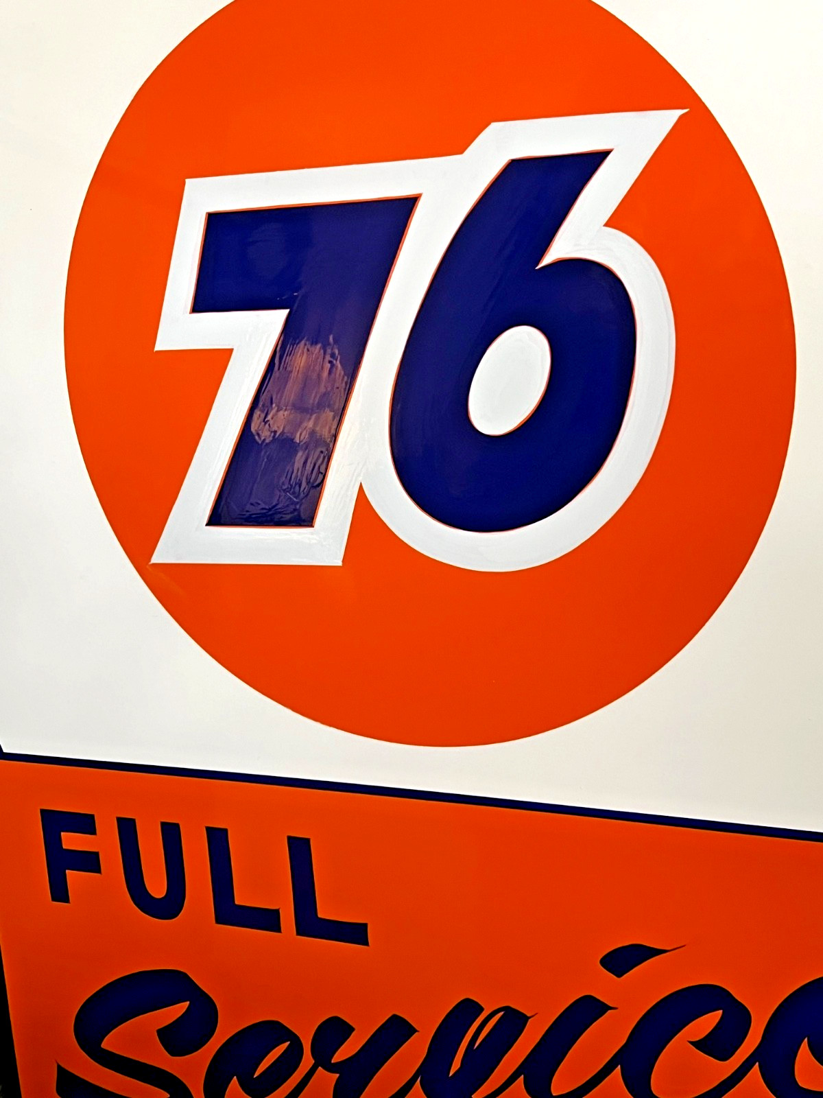 Lg. PAINTED SIGN Vintage Style Union 76 Gas Station HOTROD Shop Service Garage