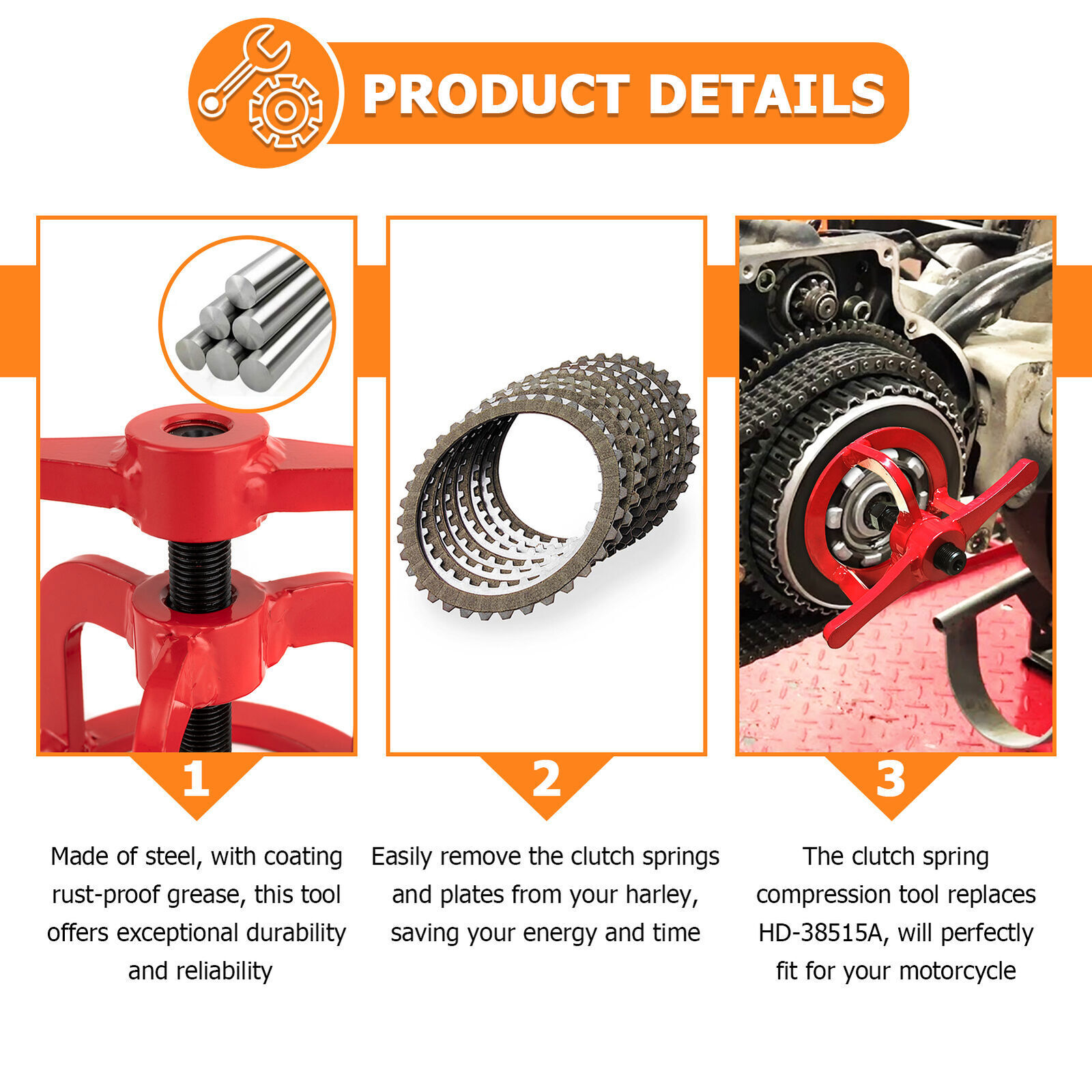 Clutch Spring Compressor Compression Tool for Harley Softail Touring Sportster