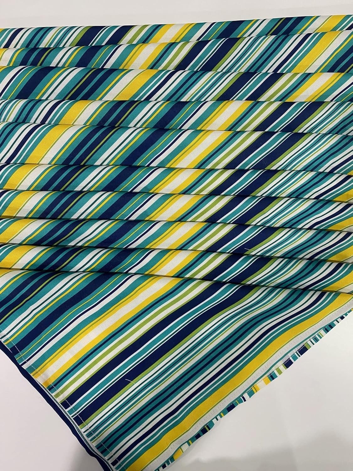 Set of 12 Cloth Napkins Damask ~ 18" Square Strip Multi Color