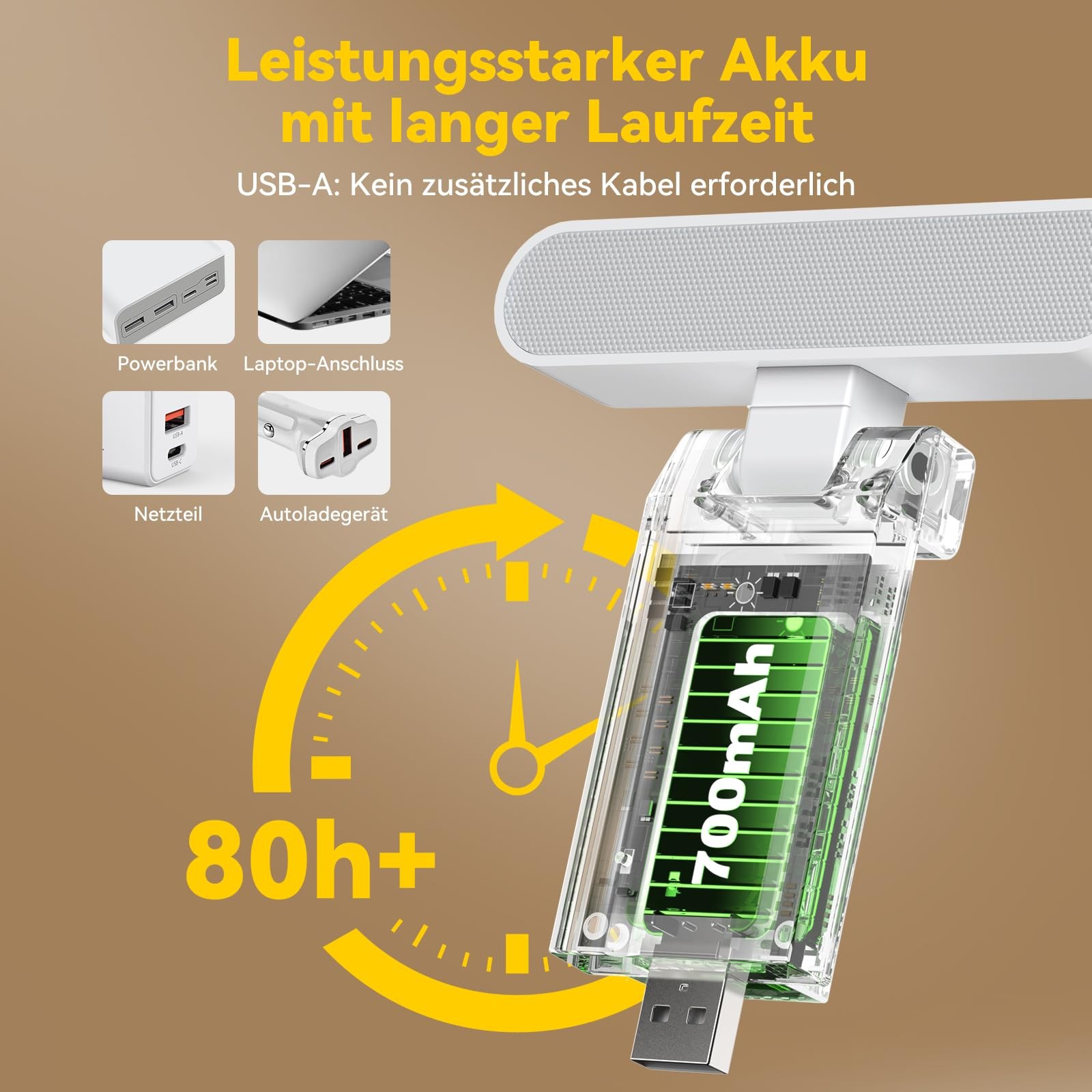 TechRise Book Light, 12 LED Clip-on Reading Light for Books in Bed, White