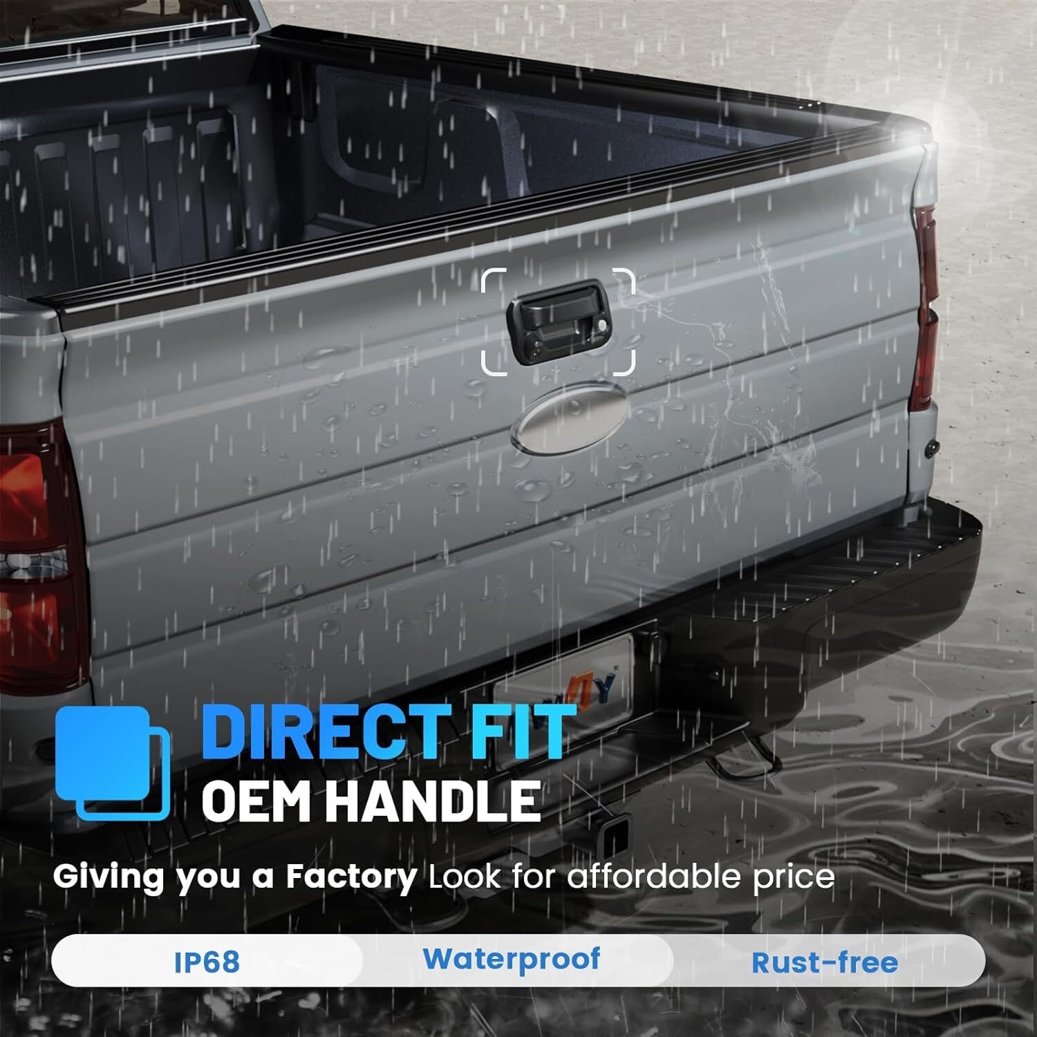 HD Tailgate Handle Backup Camera w/Wire for 1999-2006 Chevy Silverado GMC Sierra