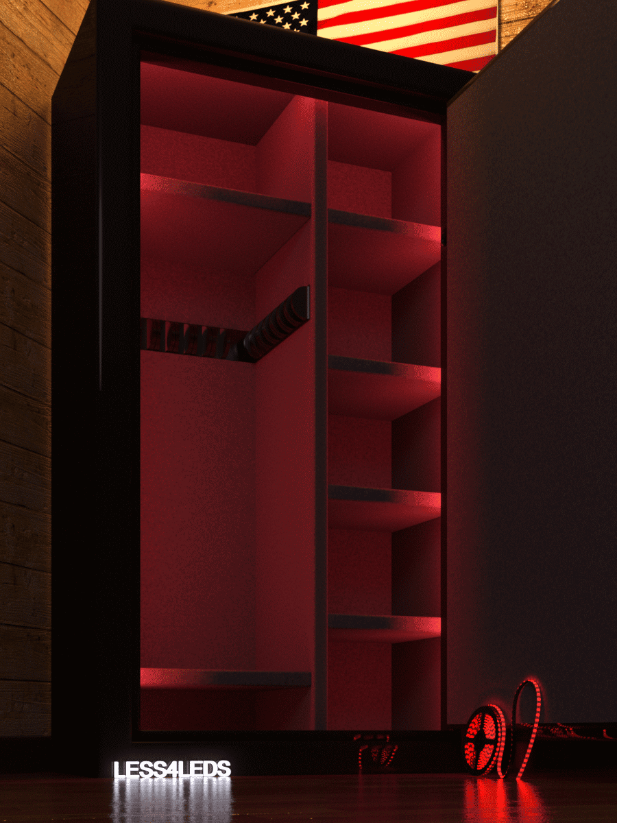 Battery Powered Gun Safe Light LED Strip 300/leds Kit w/ Motion Sensor or Switch