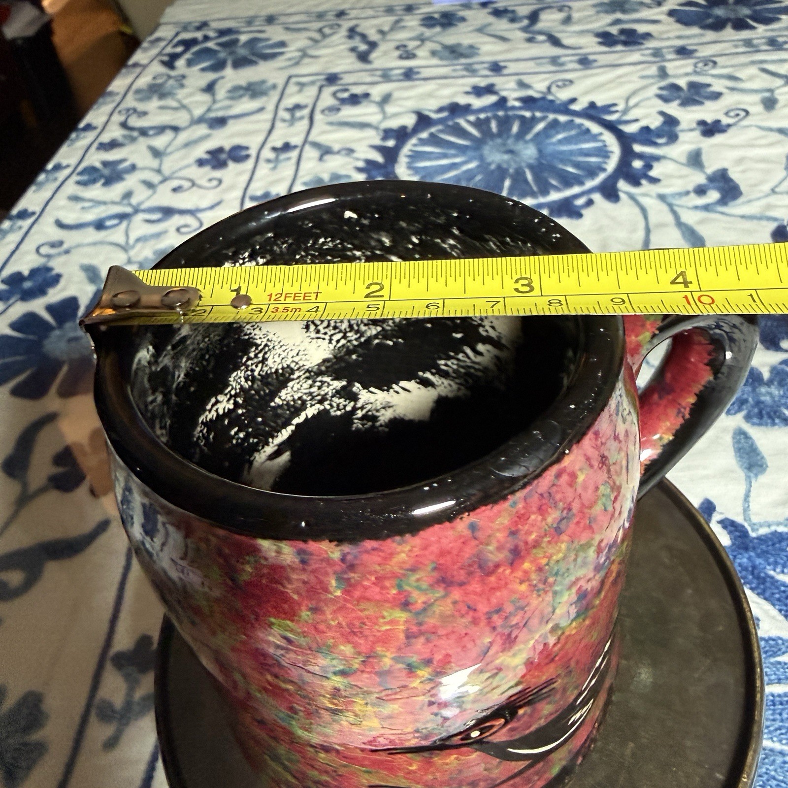 Signed Mana Pottery Coffee Cup Mug Road Runner Vase Bird San Pedro Arizona VTG