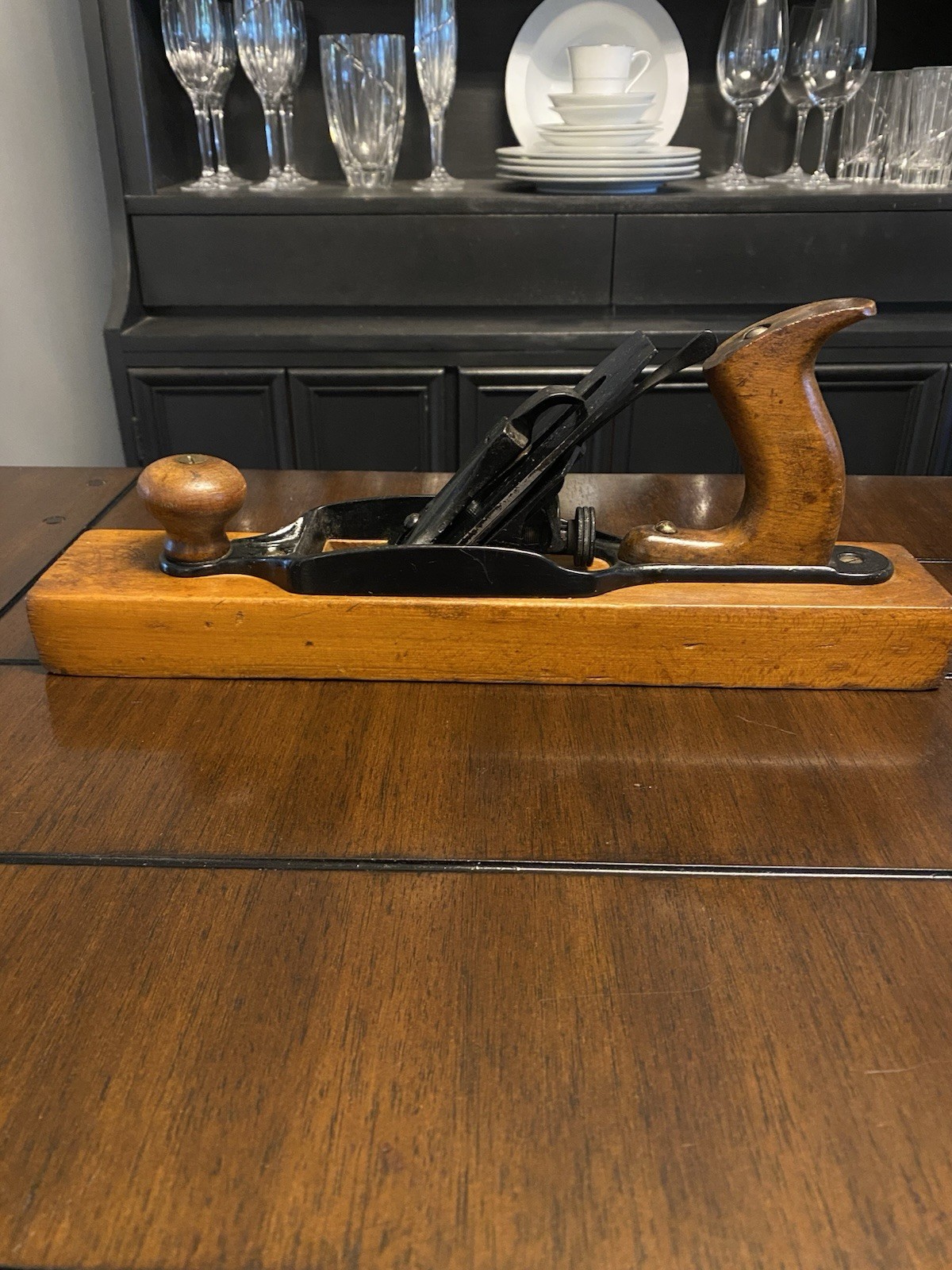 Antique c.1910 Ohio Tools Co.No.027 Wood Transitional Jack Plane “Ohio Globe”