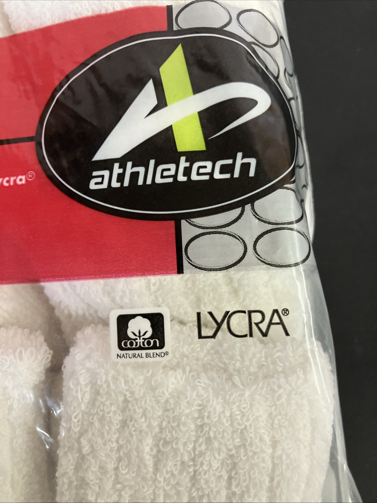 Vintage Athletech Ladies Cuff Socks Pack of 10 White Cushion Sock Size 9-11 USA