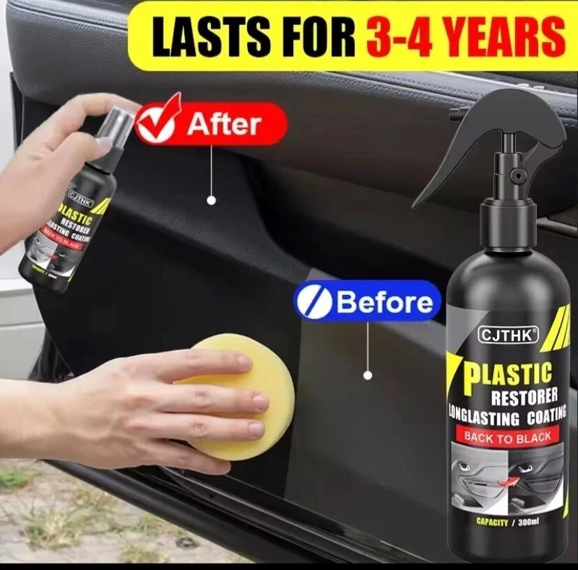 Car Plastic Restorer Back To Black Gloss Plastic Renovator Longlasting Coating
