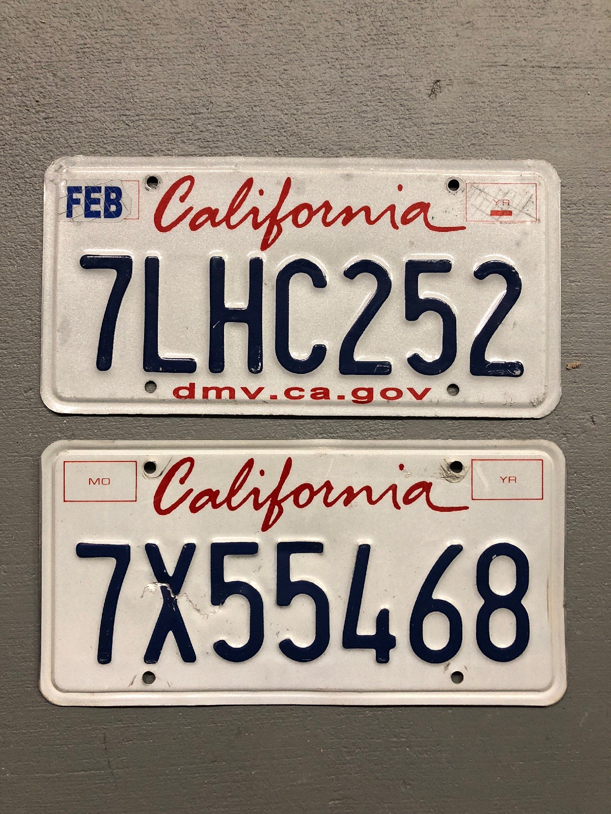 CALIFORNIA LICENSE PLATE LIPSTICK 💄 STYLE RANDOM LETTERS/NUMBERS