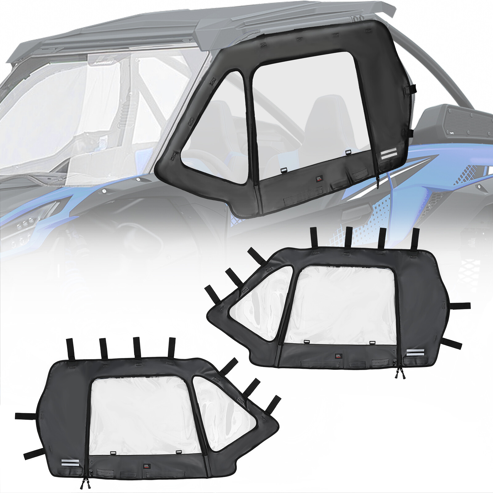 KEMIMOTO Upgraded Soft Upper Doors Set for 2020-2024 Kawasaki Teryx KRX 1000