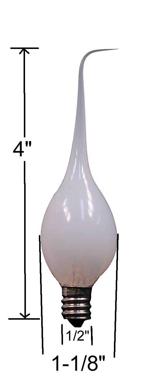 6-Pack, Silicone Dipped Candle Light Bulbs, 7 Watt, Longer Life Country Style