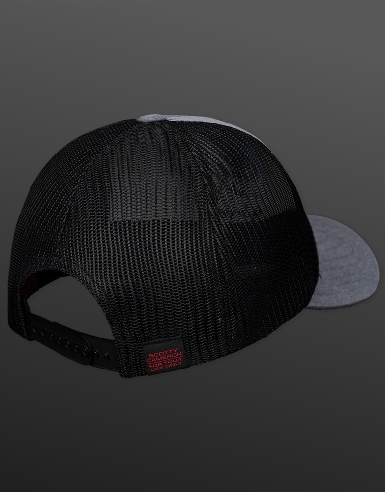 Scotty Cameron Titleist Two-Tone Horseshoe Flexfit Retro Trucker Hat Gray/Black