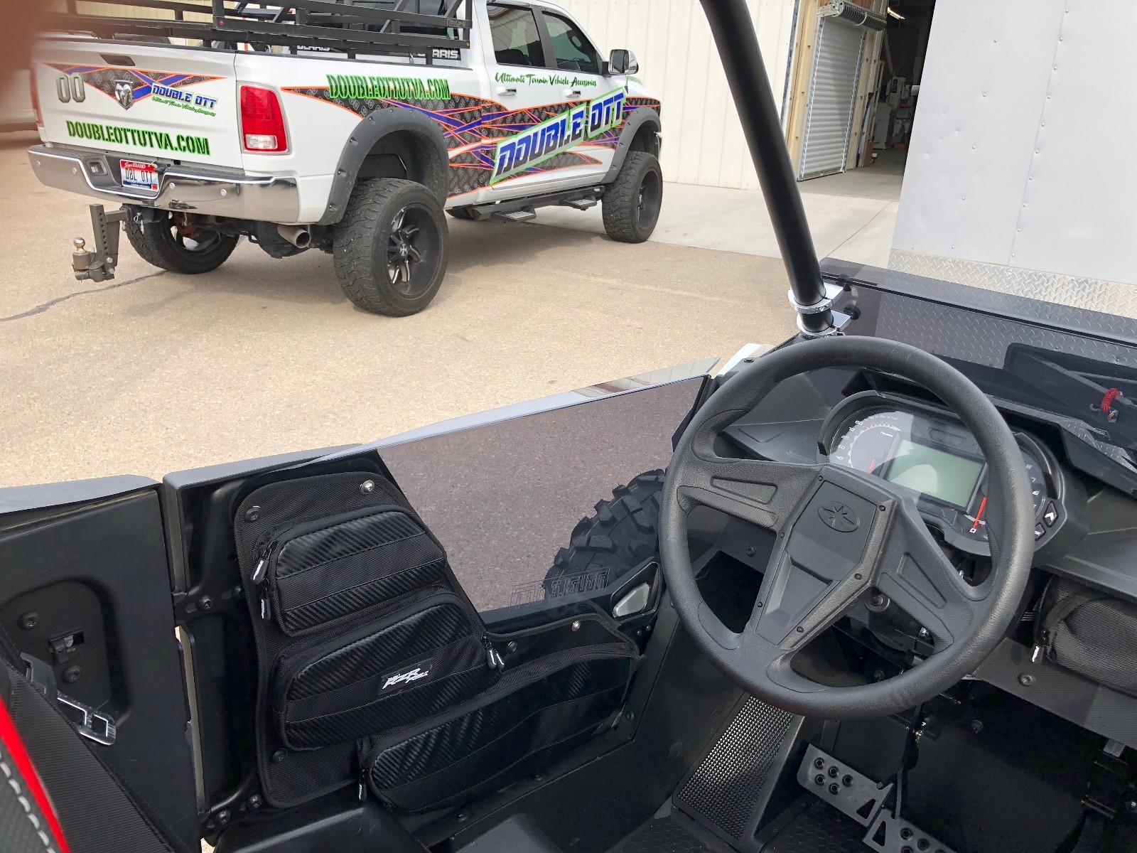 Double Ott Polaris RZR RS1 Upper DOORS Smoked Polycarbonate