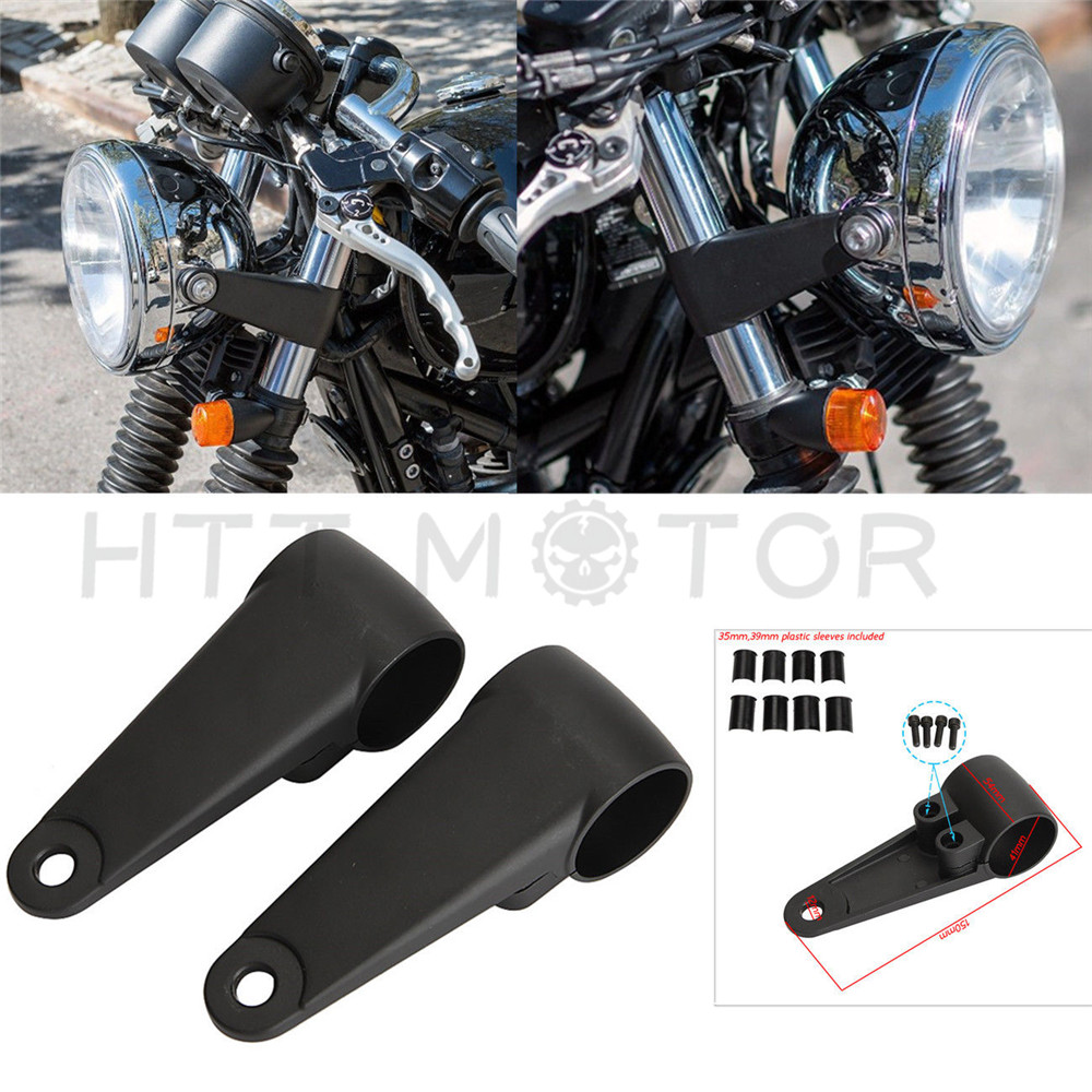 35/39/41mm Motorcycle Headlight Mount Bracket Fork Ear Aluminum For Cafe Racer