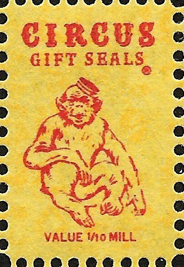 100 Circus Merchant Trade Stamps - MNH - Animals - Horse - Wagon - Elephant