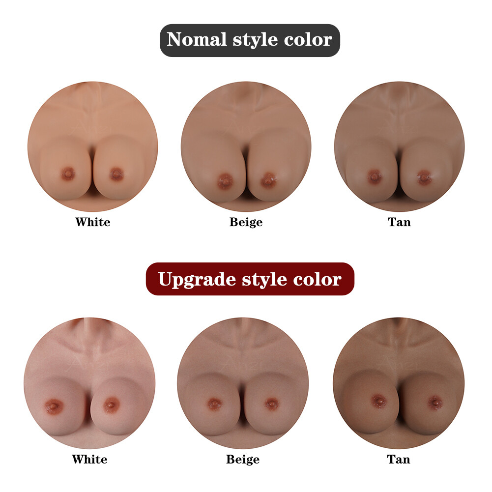 Realistic Silicone Breast Forms Crossdresser Breastplate B-H Cup Fake Boobs Tits