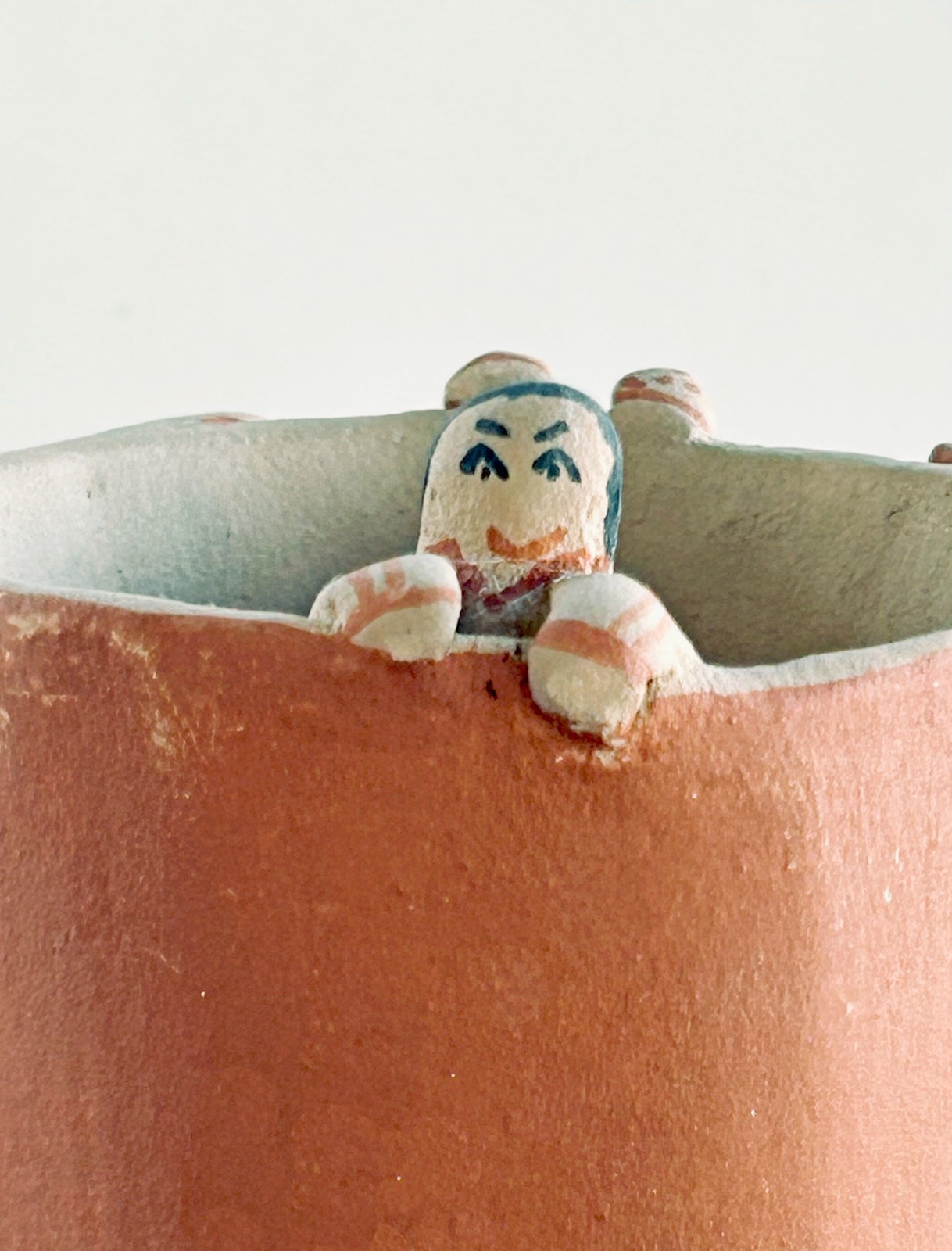 Jemez Pueblo Storyteller Pottery Figure Moccasin Boot Diane Lucero Damaged C610