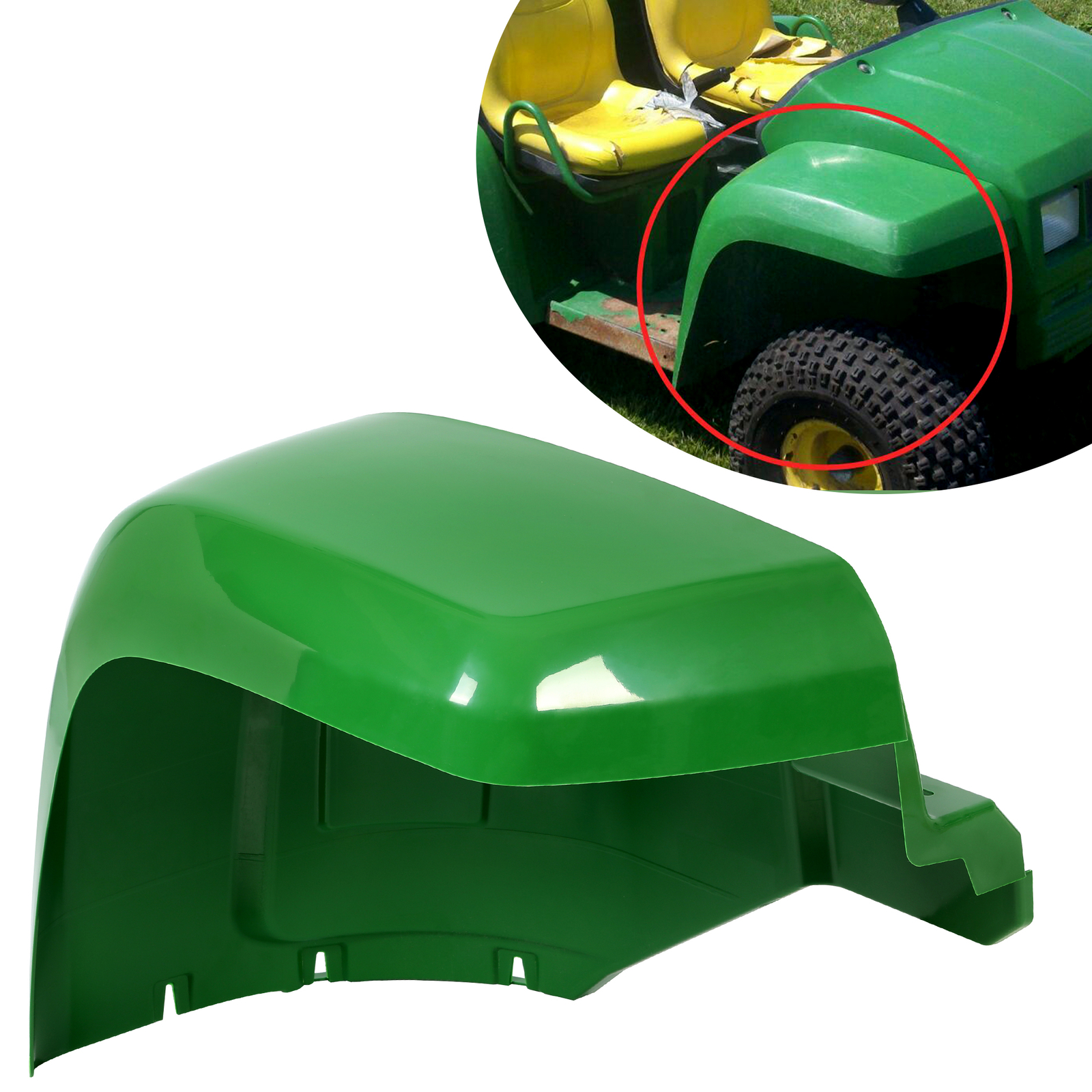 Passenger Side Green Front Right Fender for John Deere Gator 4X2 6X4 AM125669