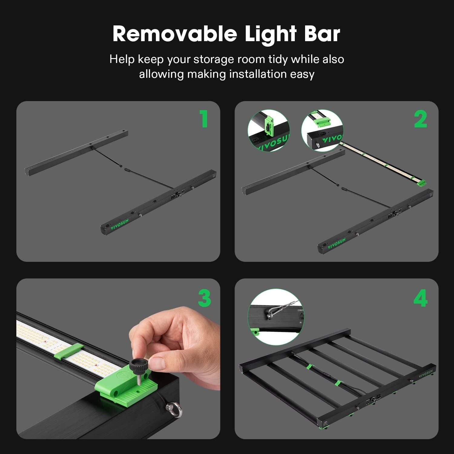 VIVOSUN 5x5FT Smart Grow Tent Kit & 650W LED Grow Light & G6 Ventilation E42A+