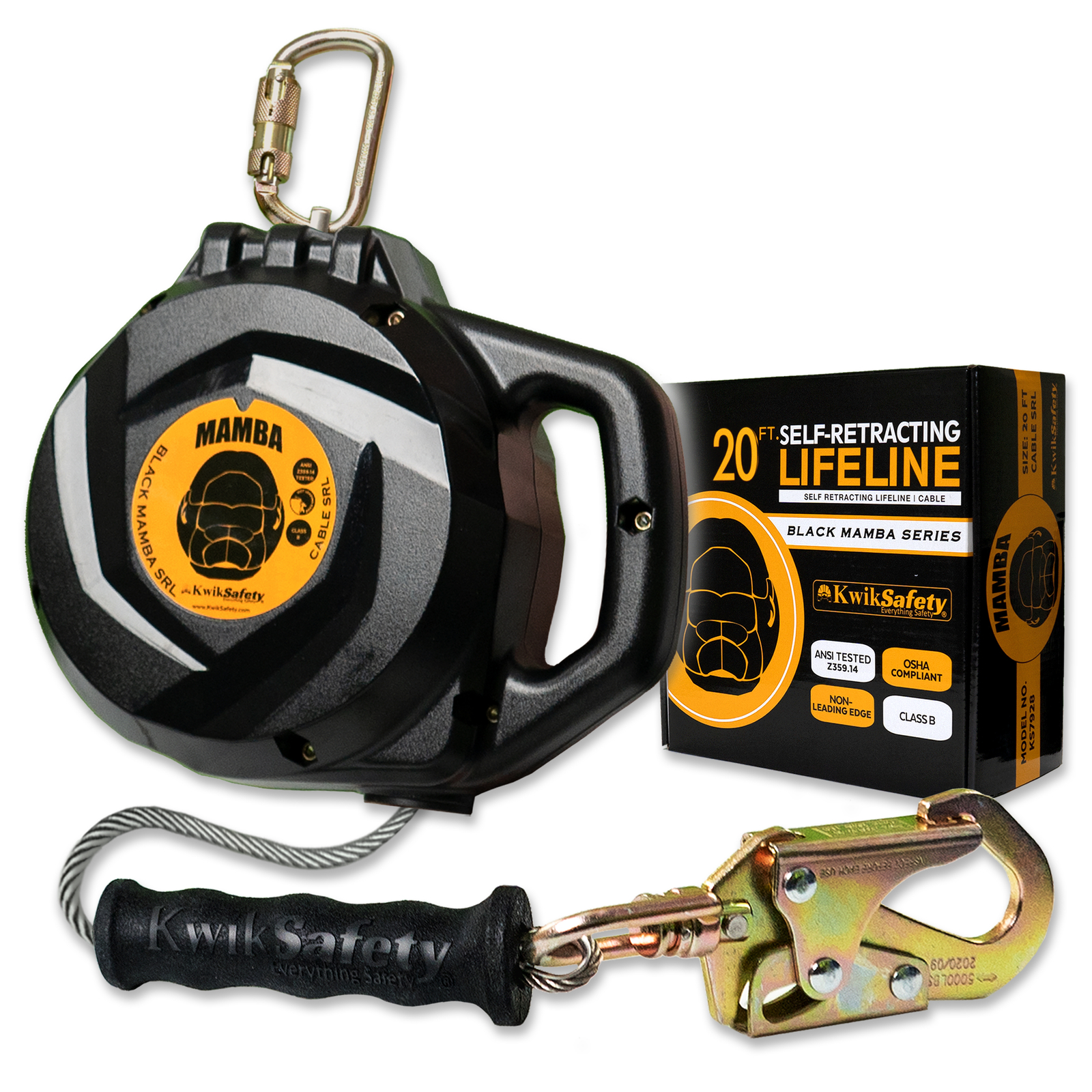 KwikSafety MAMBA Cable SRL | Self Retracting Lifeline Fall Protection