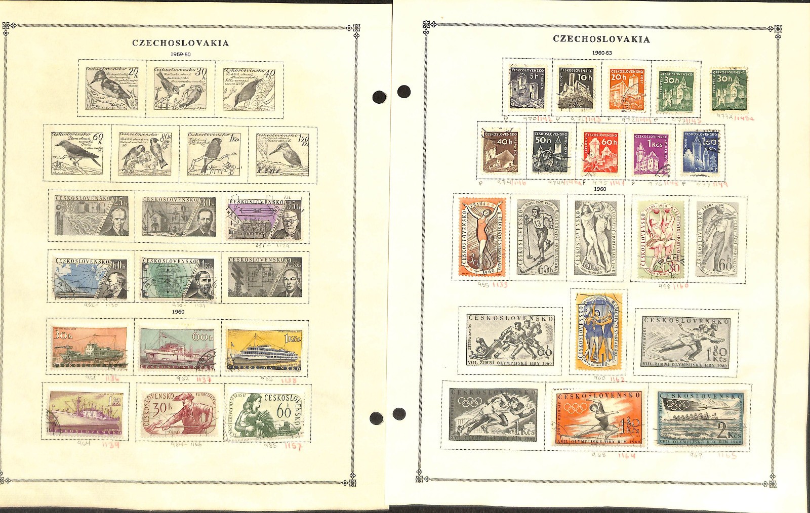 Czechoslovakia Stamp Collection on 60 Scott International Pages, 1918..1996 (BA)