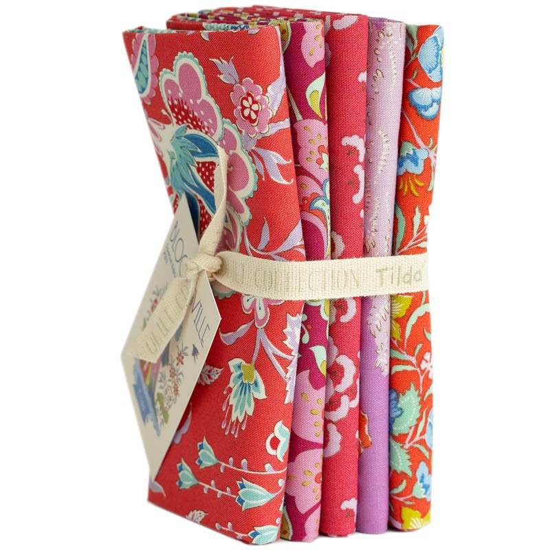 Bloomsville Tomato Plum Fat Quarter Bundle Tilda