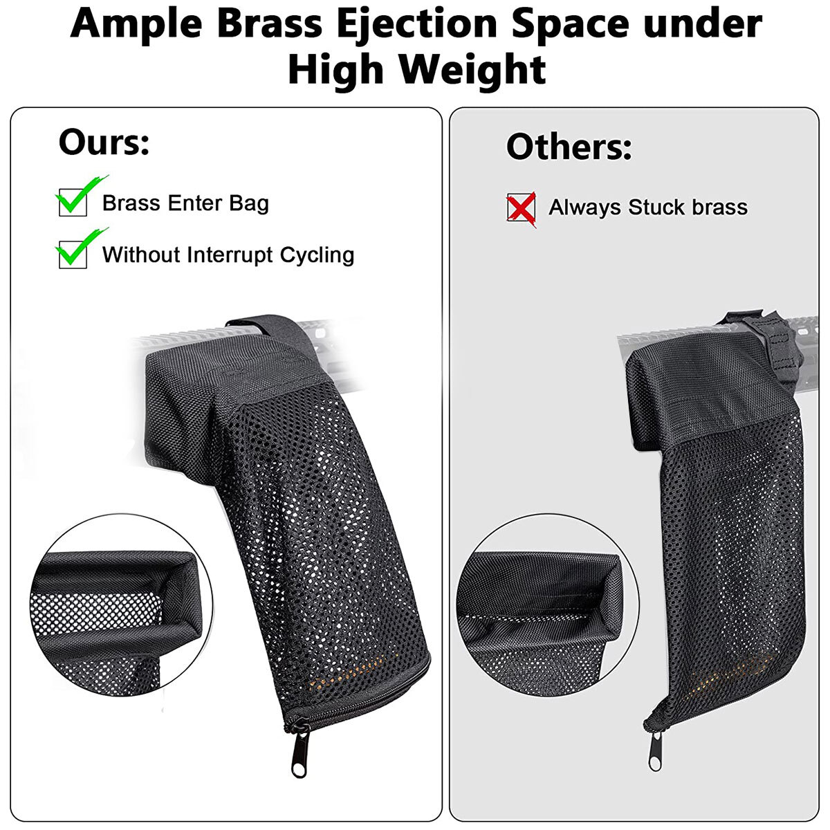 Brass Catcher Zip Quick Release Brass Collector Mesh With Heat Resistant Padded