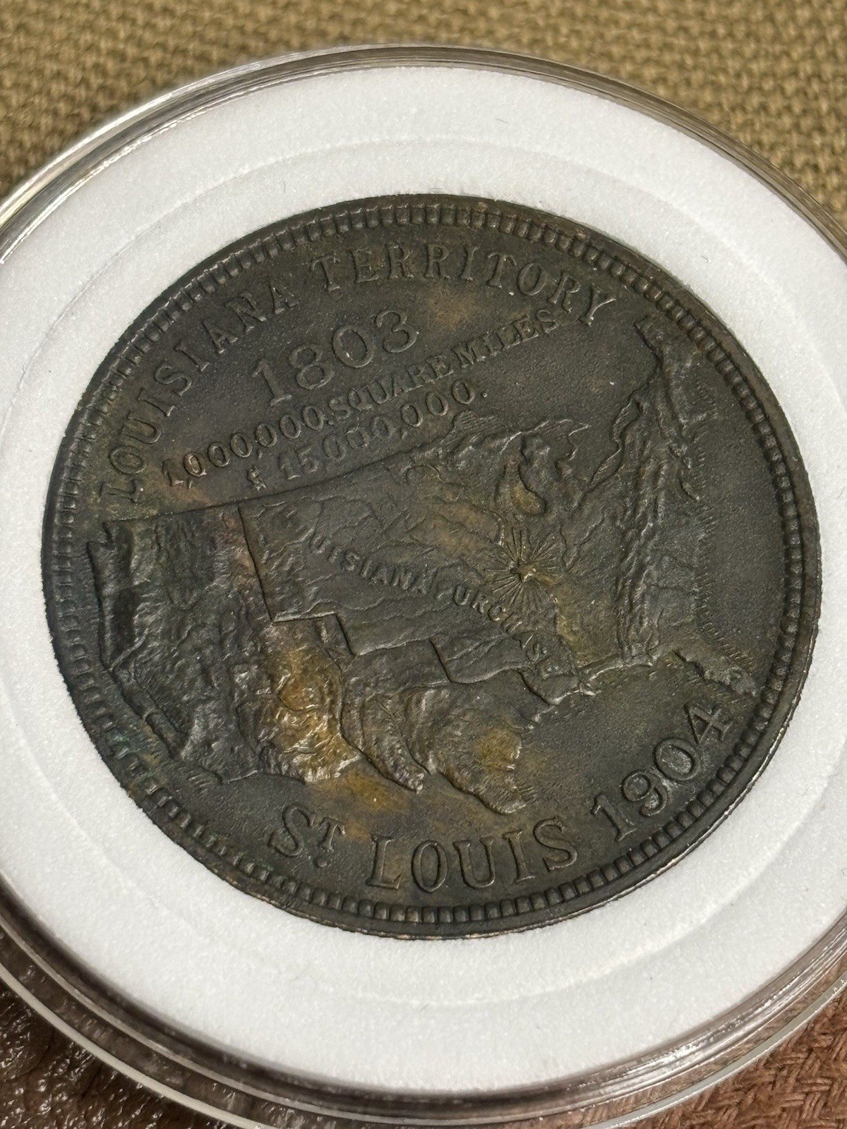 1904 So Called Dollar - Louisiana Purchase Expo HK 303 Beautiful Bronze Patina
