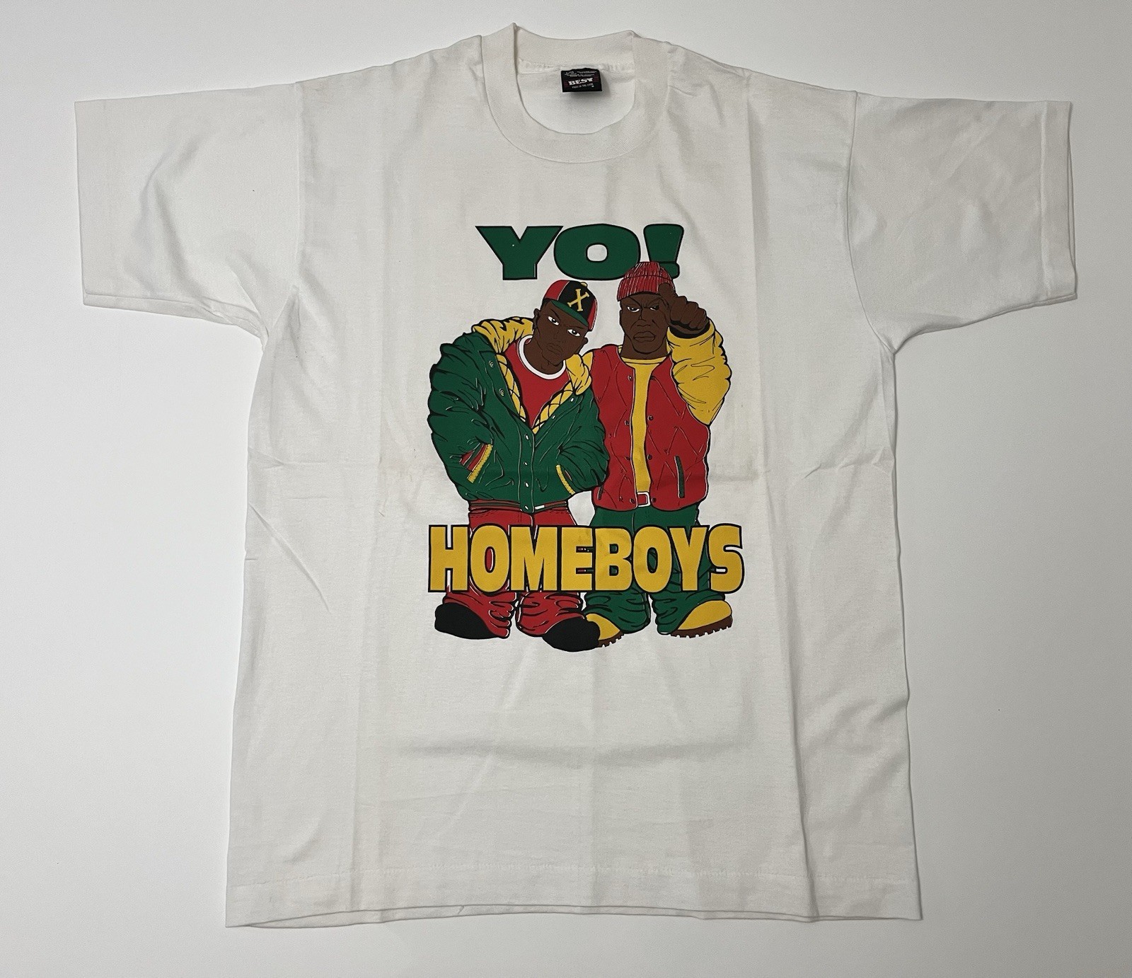 VTG Yo Homeboys Street Wear Bootleg Single Rap Shirt Malcom X 90s L Deadstock