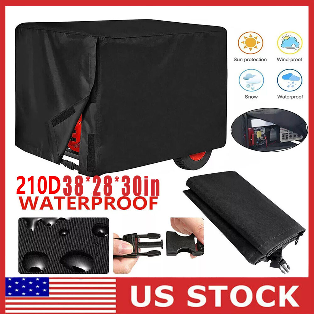 600D Heavy Duty Thicken Waterproof Generator Cover Large Universal 38"x28"x30"