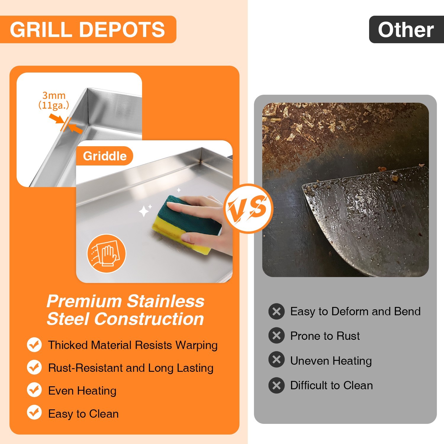 Propane Gas Griddle 4-Burner Flat Top Grill Griddle with Wheel Cover for Outdoor