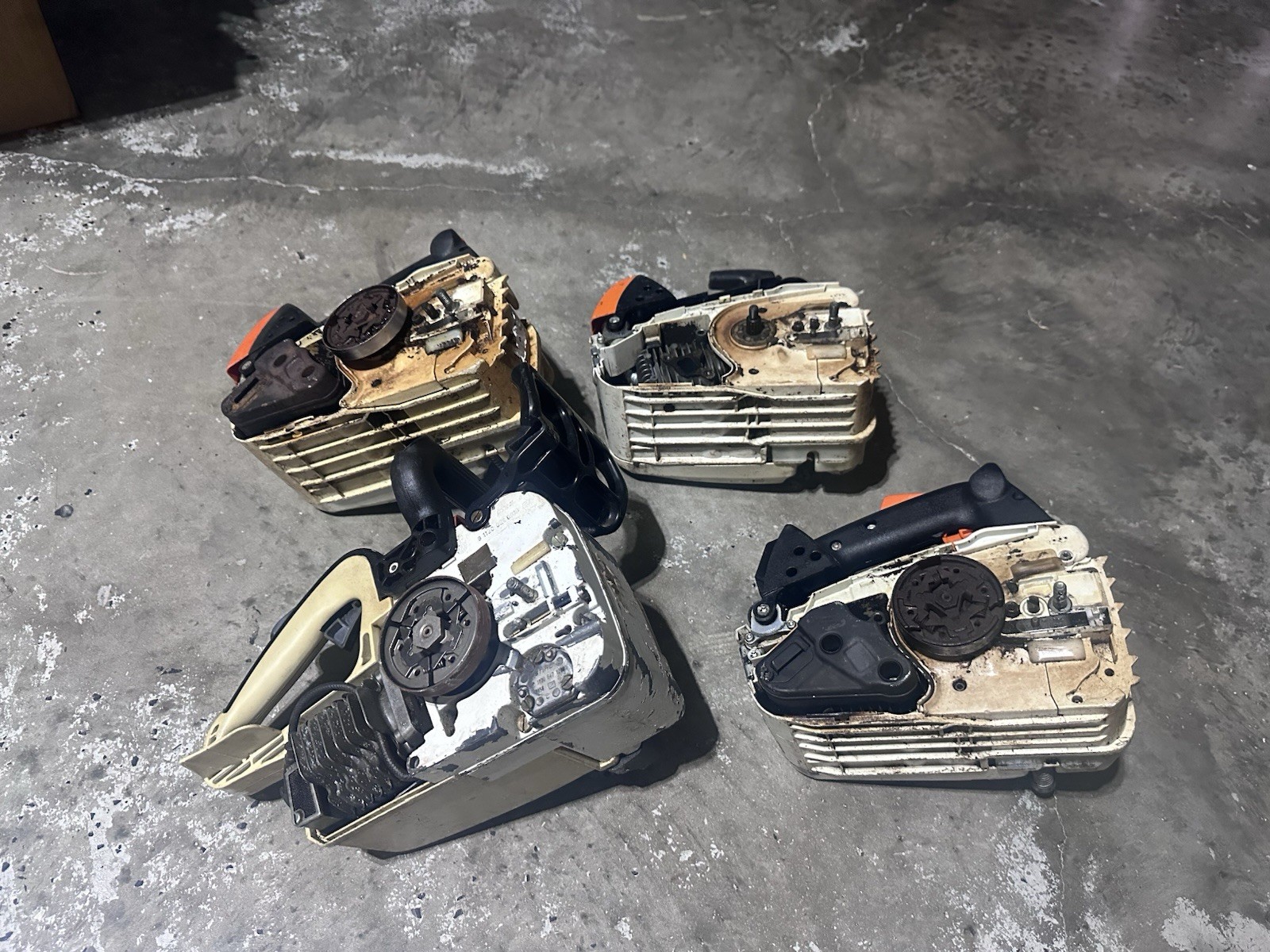 Lot Of 4 Stihl Chainsaws for Parts or Repair MS192, MS193, MS194, 009 . AS IS