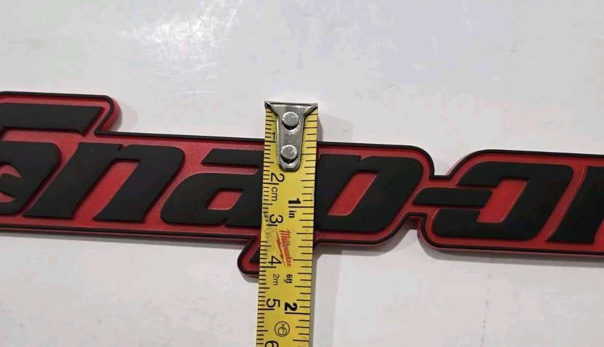 2PK SNAP ON TOOL BOX LOGO EMBLEM MATTE RED Plastic Badge Decal 8" NW+ 2 Prybars!