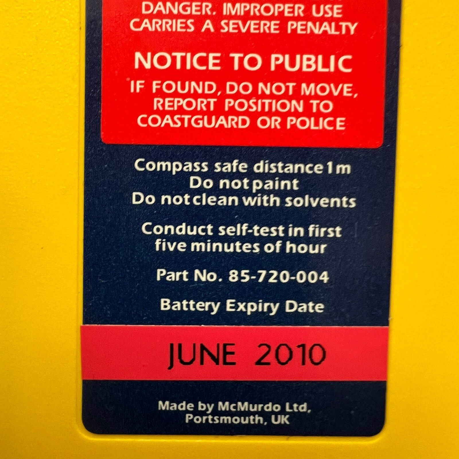 Mcmurdo Fastfind Plus PLB GPS 406 GPS Personal Location Beacon Fishing Hiking