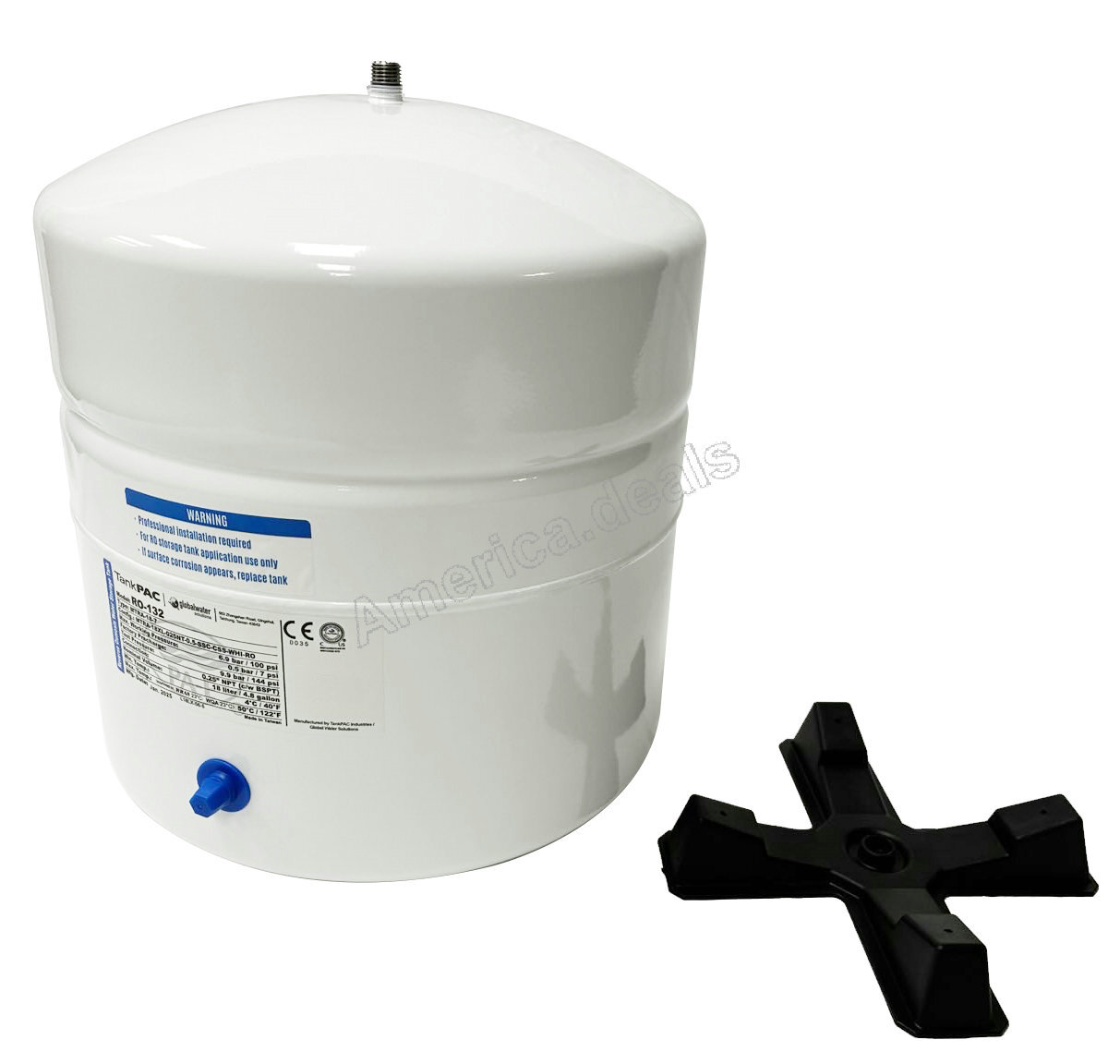 4.8 Gallon NSF Reverse Osmosis Water Tank - Water Storage Metal RO Water Tank
