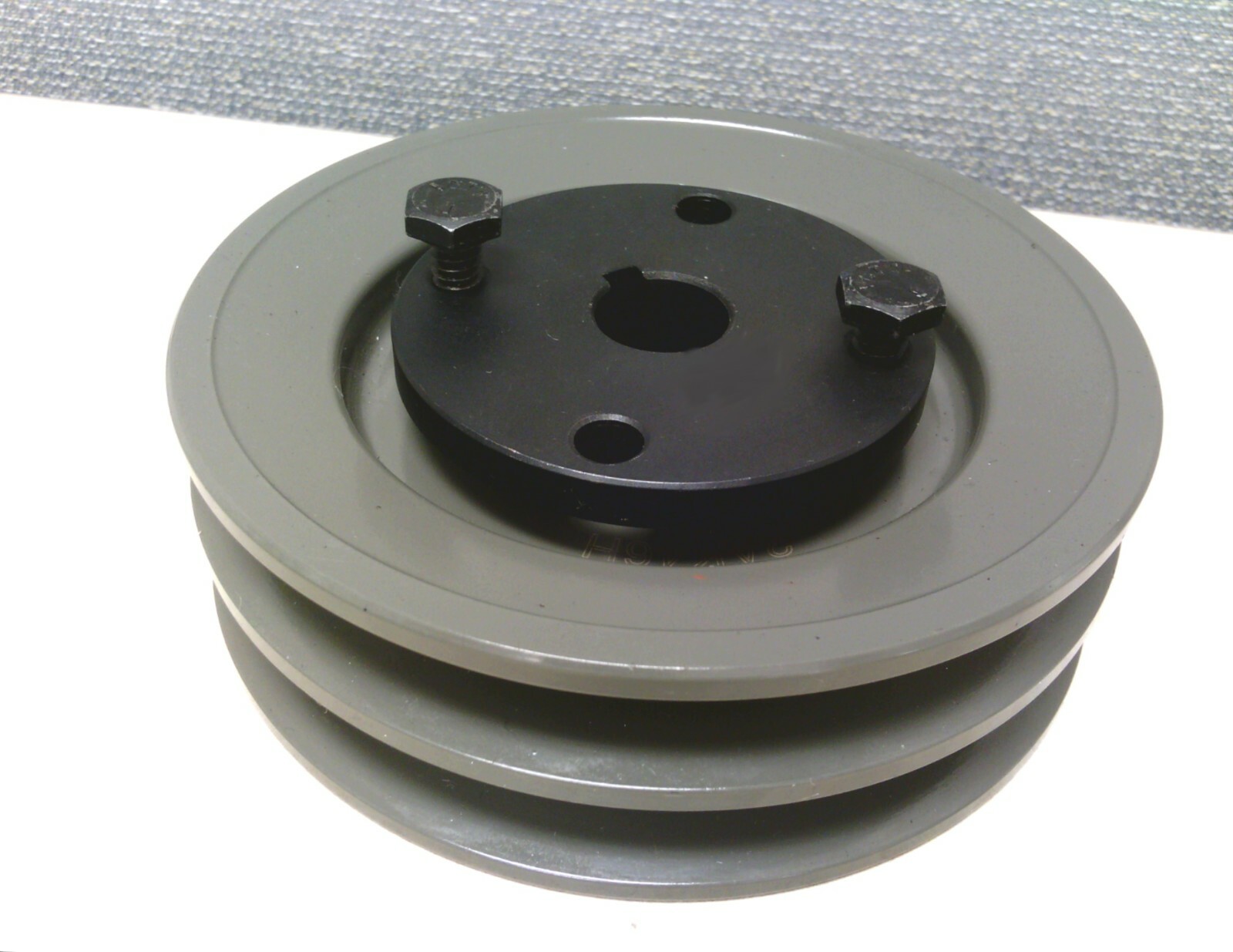 2 Piece 4.5" Pulley + 1" Sheave Shiv Cast Iron 5L V Belt B Section Dual Groove