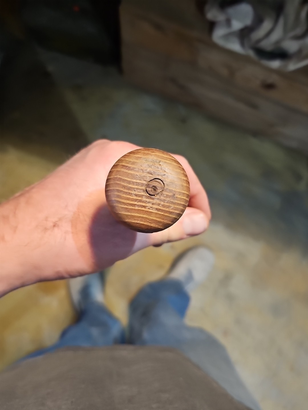 Vintage Warm Up Bat With Lead Weight 30-inch Wooden Training Baseball Bat