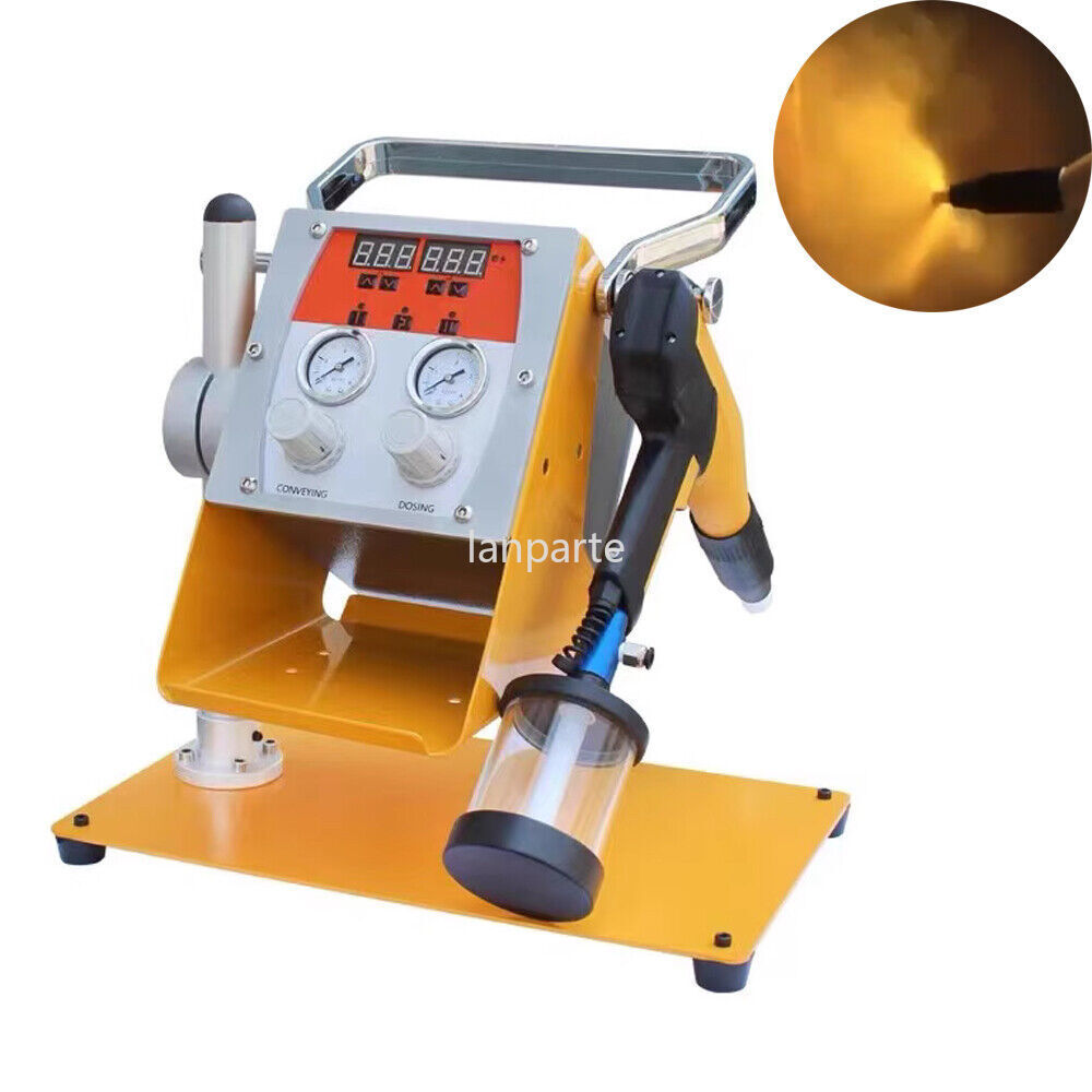 Electrostatic Powder Coating Machine Powder Sprayer Paint System w/Spray Gun+Cup