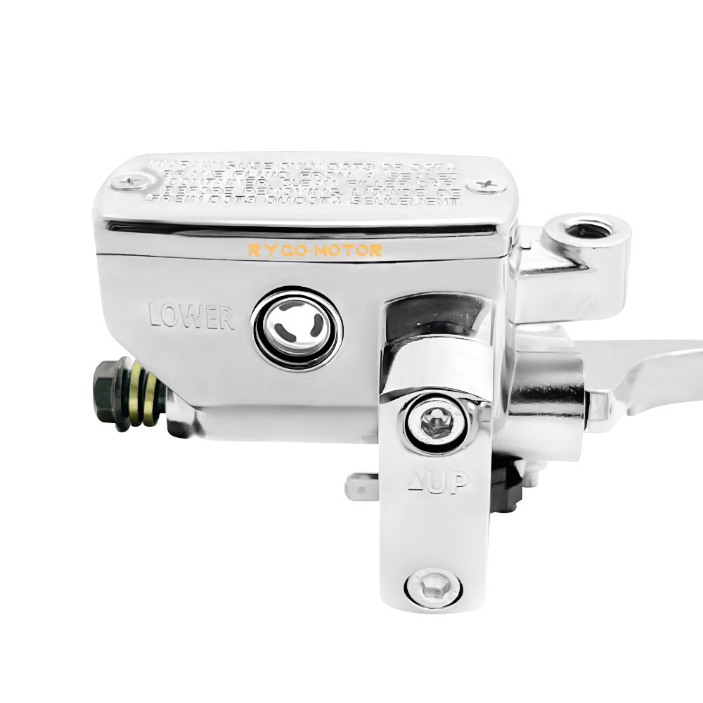 1" Motorcycle Handlebar Hydraulic Brake Master Cylinder & Clutch Lever Chrome