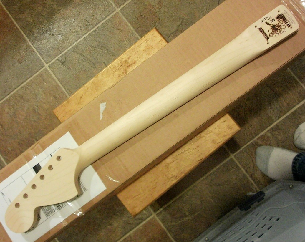 Warmoth Strat Modern 16 radius thin Maple CBS Head 6150 Speed Stratocaster neck