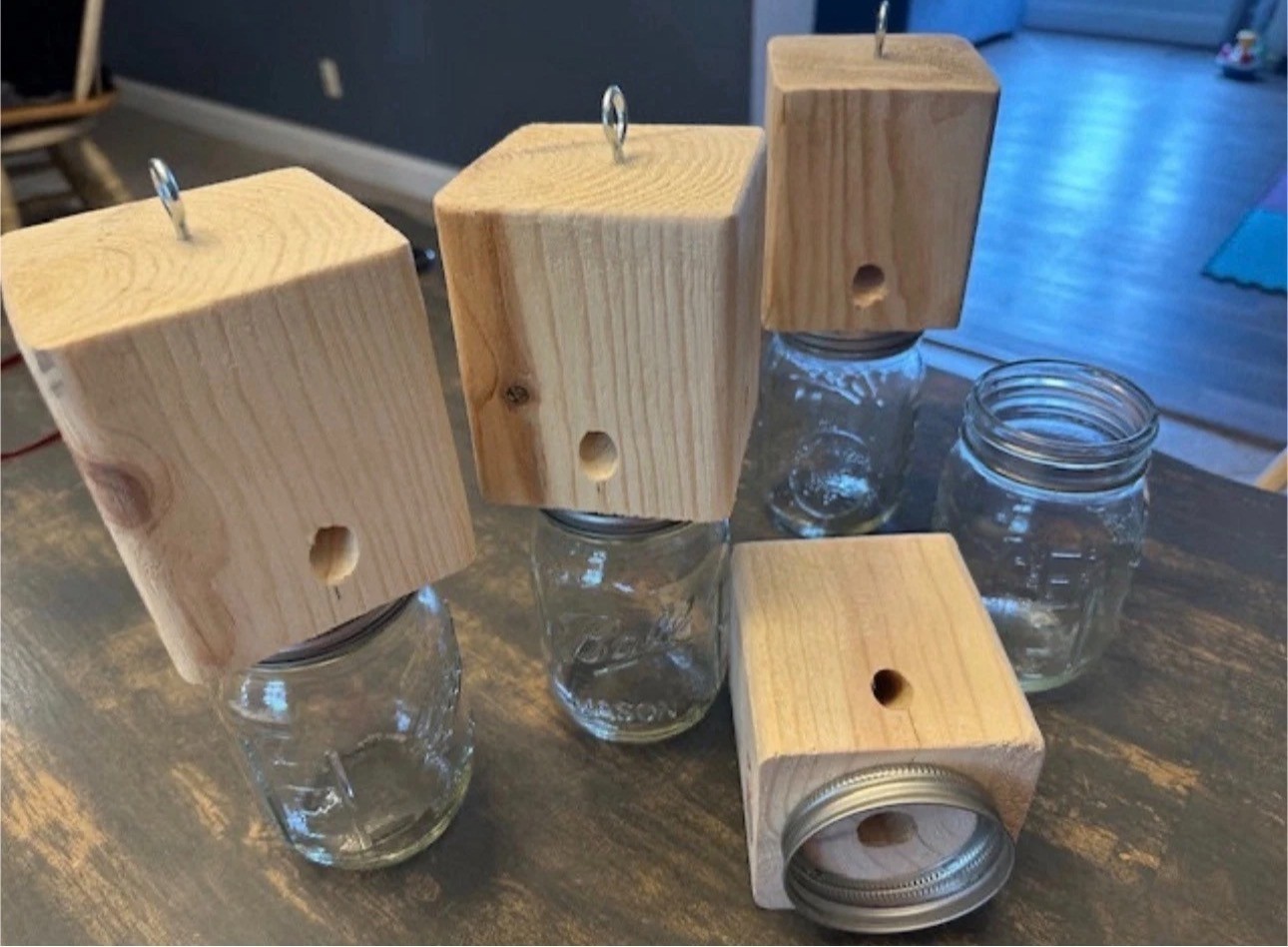Carpenter Bee Trap (CHOICE of 1, 2 or 4 Pack!) Boring Bees Soft Wood Ball Mason