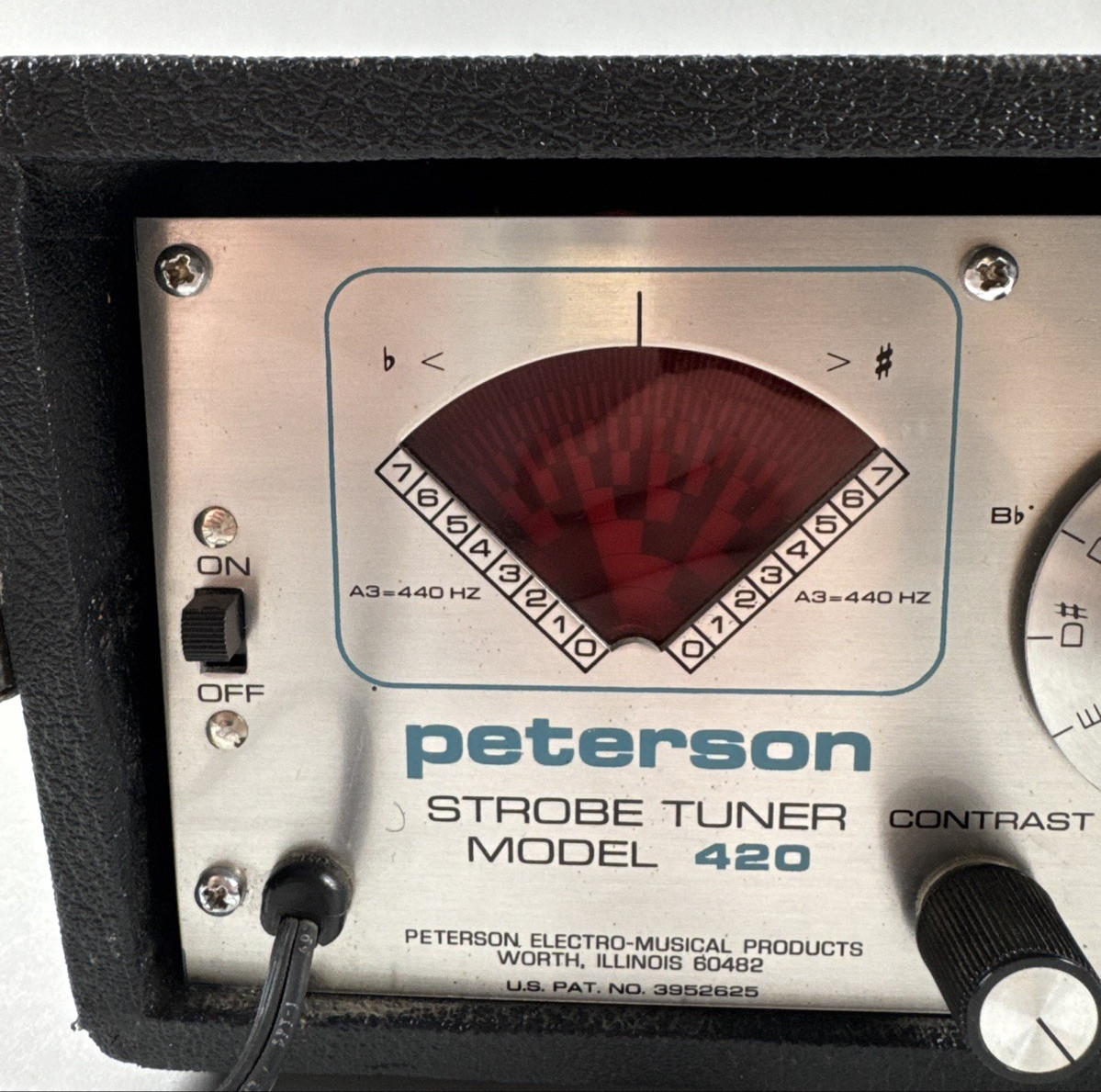Vintage 1970s Peterson Strobe Tuner Model 420 FOR PARTS OR REPAIR