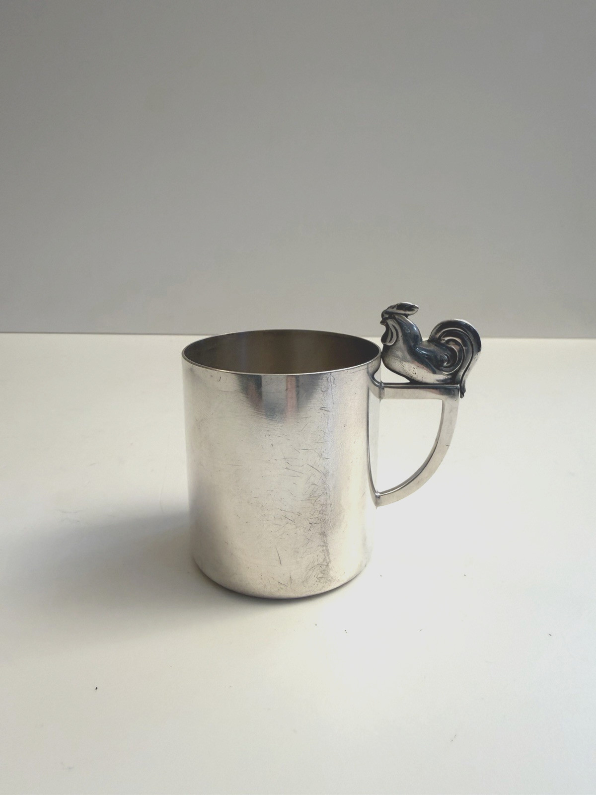 Vintage WMF Silver Plated Silverplate Rooster Baby Cup Mug