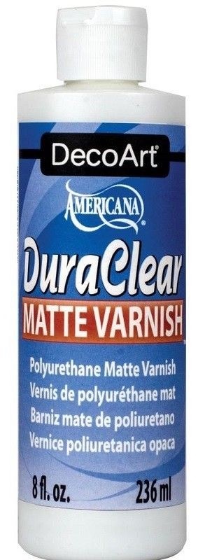 DecoArt DuraClear Poly Matte Clear Varnish  Finish 8 oz