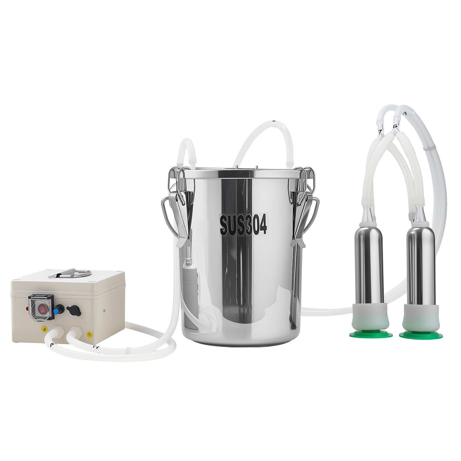 Uimoso Portable Goat Milking Machine with 1.8 Gal / 7 L Bucket for Livestock