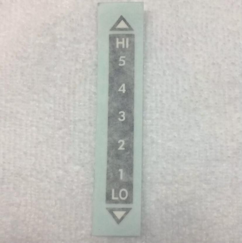 1966 & 1967 Schwinn “Hi 5 4 3 2 1 Lo” Stik Shift Sticker