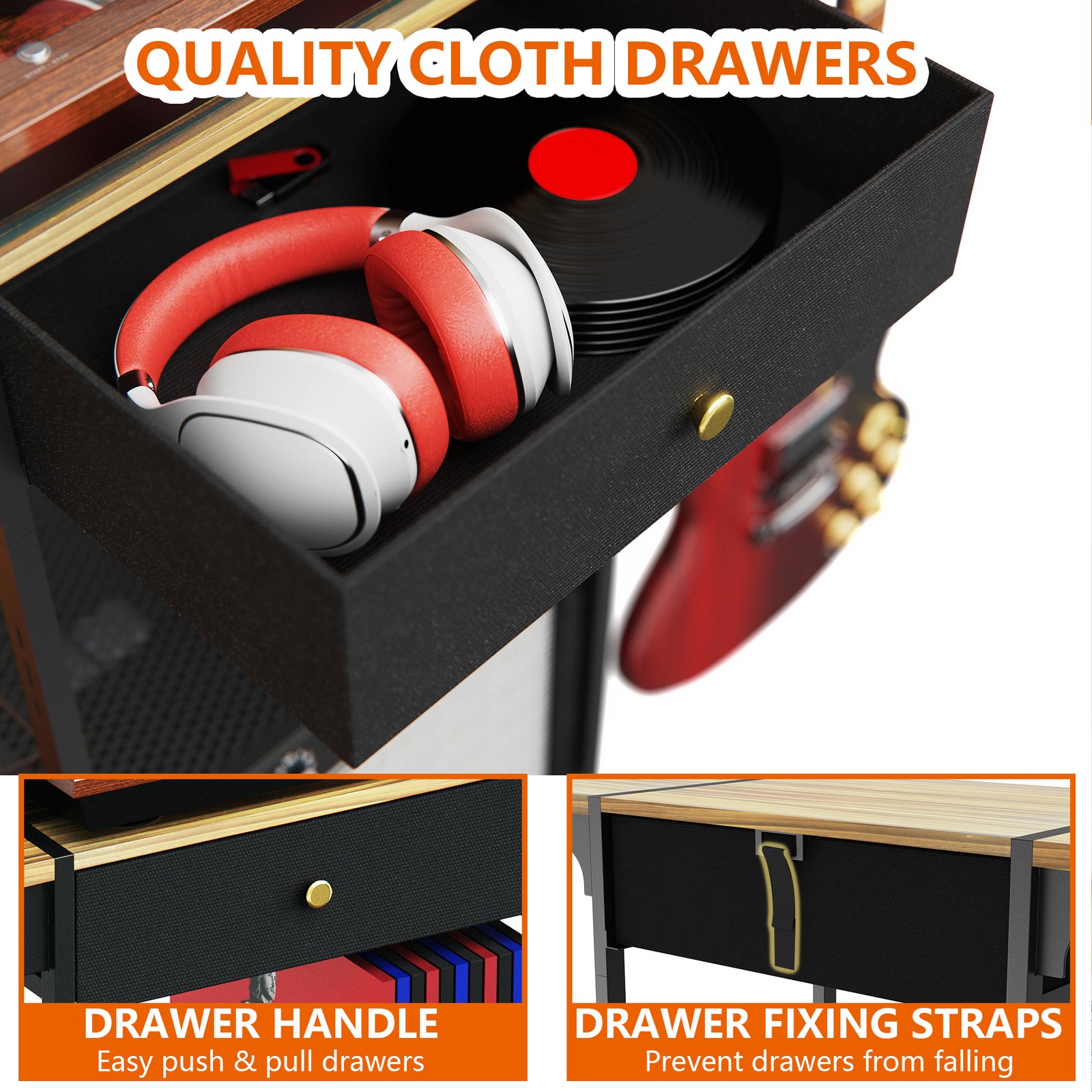 3-Tier Multi Guitar Stand with 4 Guitar Holder & Wheel,3-In-1 Floor Guitar Rack