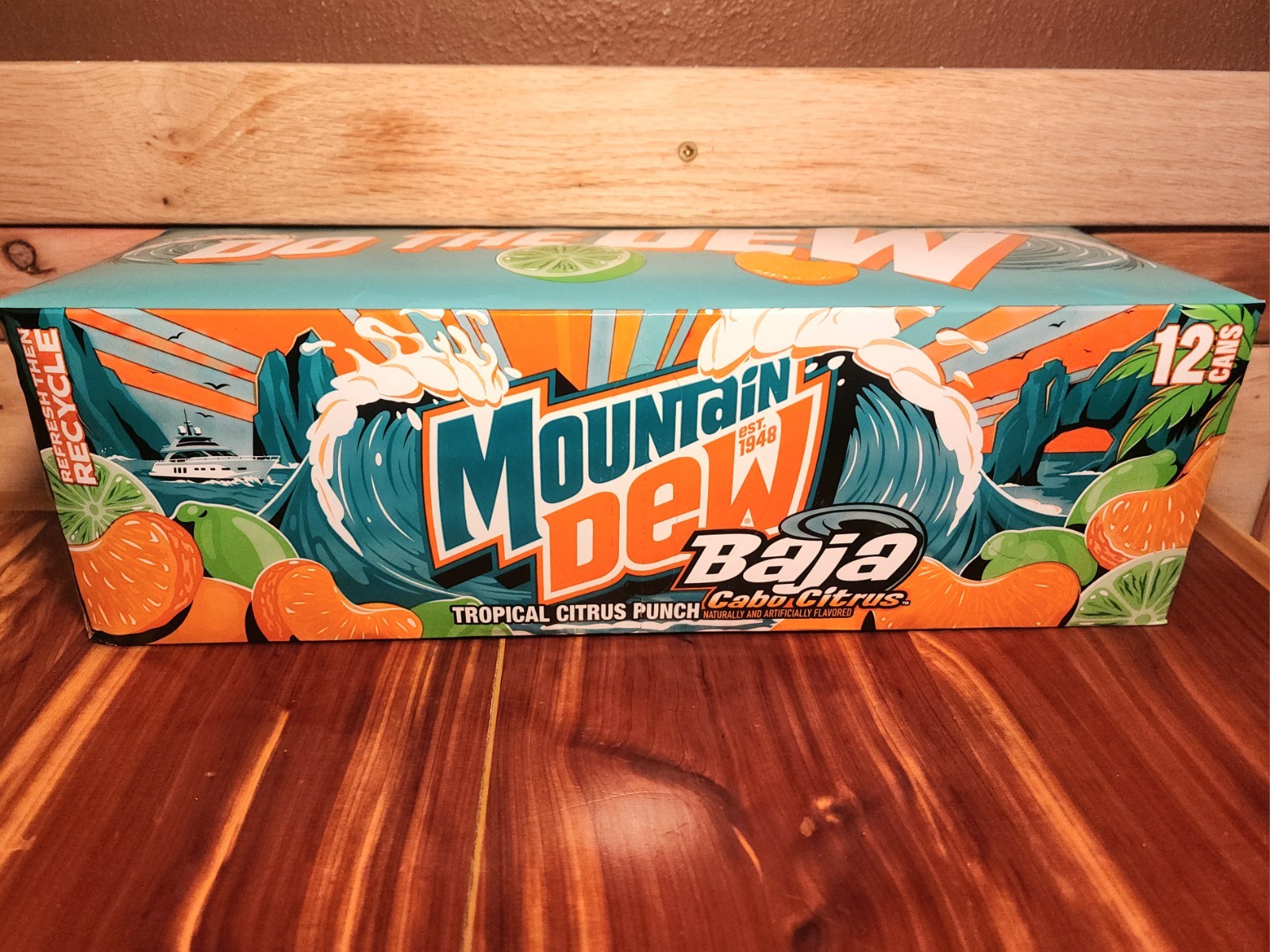 Mountain Dew Baja Cabo Citrus Soda Pop 12 Pack of 12 fl oz Cans MTN