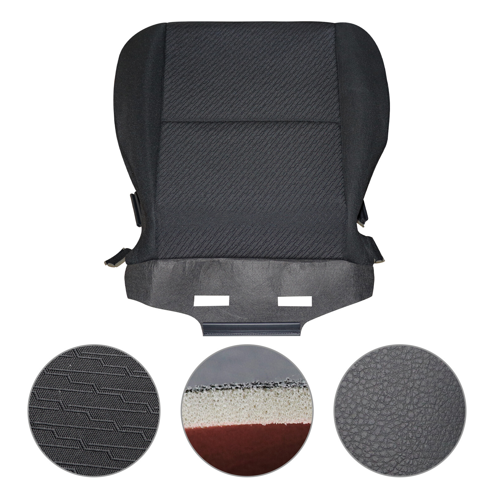 For 07-14 Chevy Silverado 1500 Driver Side Bottom Cloth Seat Cover+Foam Cushion