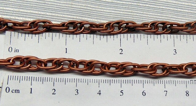 9x6mm Double LINK Antique COPPER Rope CHAIN BULK By-the-Foot ~ Good 4 SteamPunk