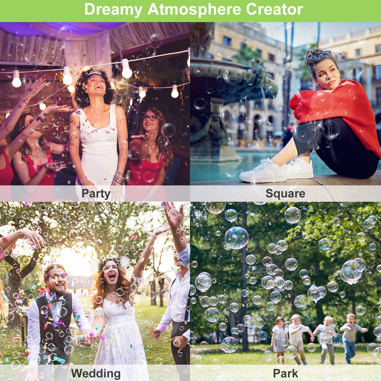 Automatic Bubble Machine Maker Auto Blower DJ Party Stage 5000+ Bubbles /Minute