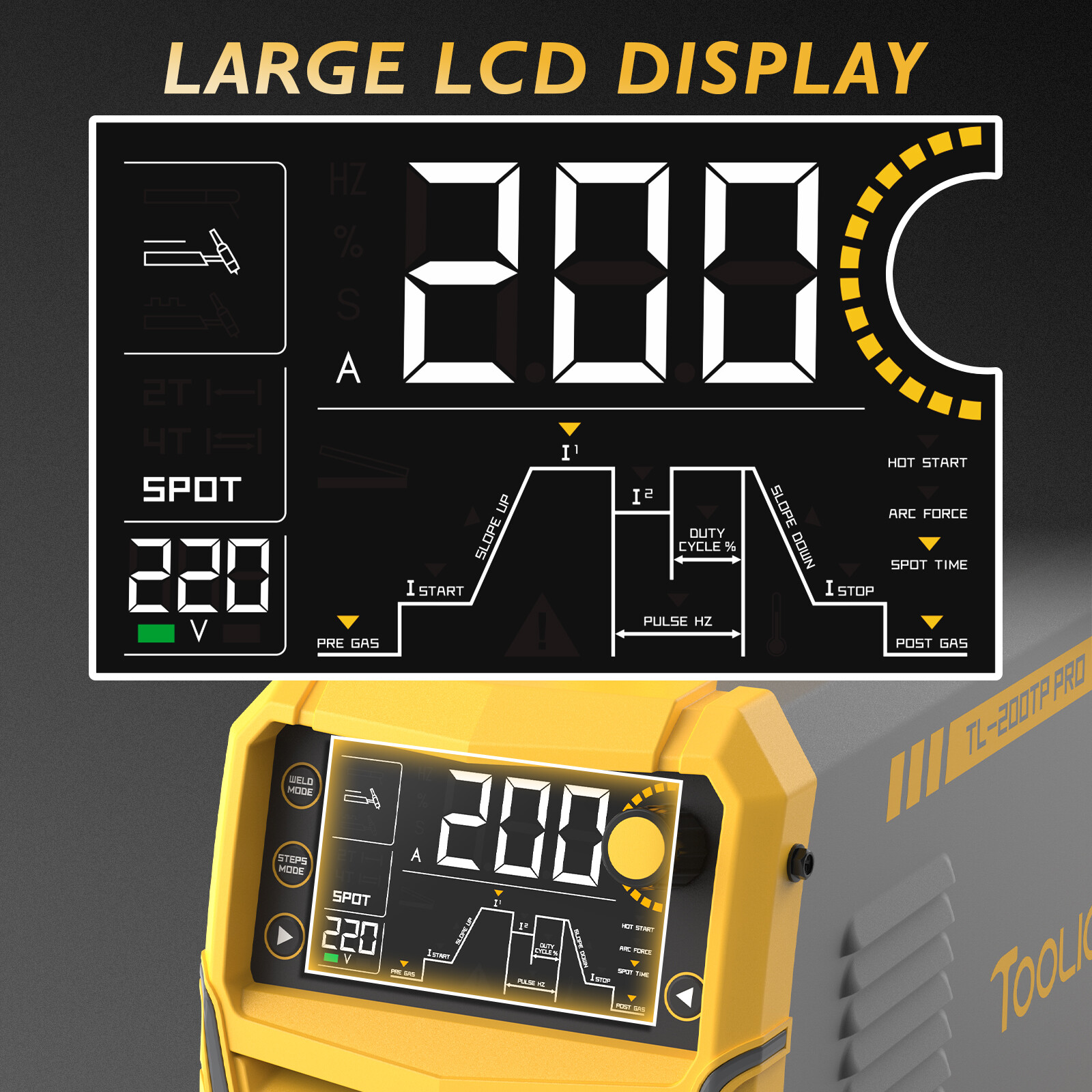 TIG Pulse Welding Machine Multifunction DC TIG/Spot TIG/Pulse TIG/Stick 110&220V